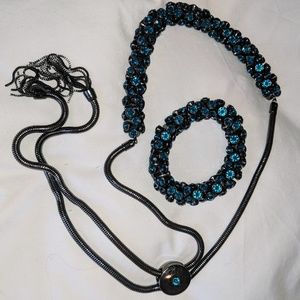 Chico's Blue Rhinestone Set
